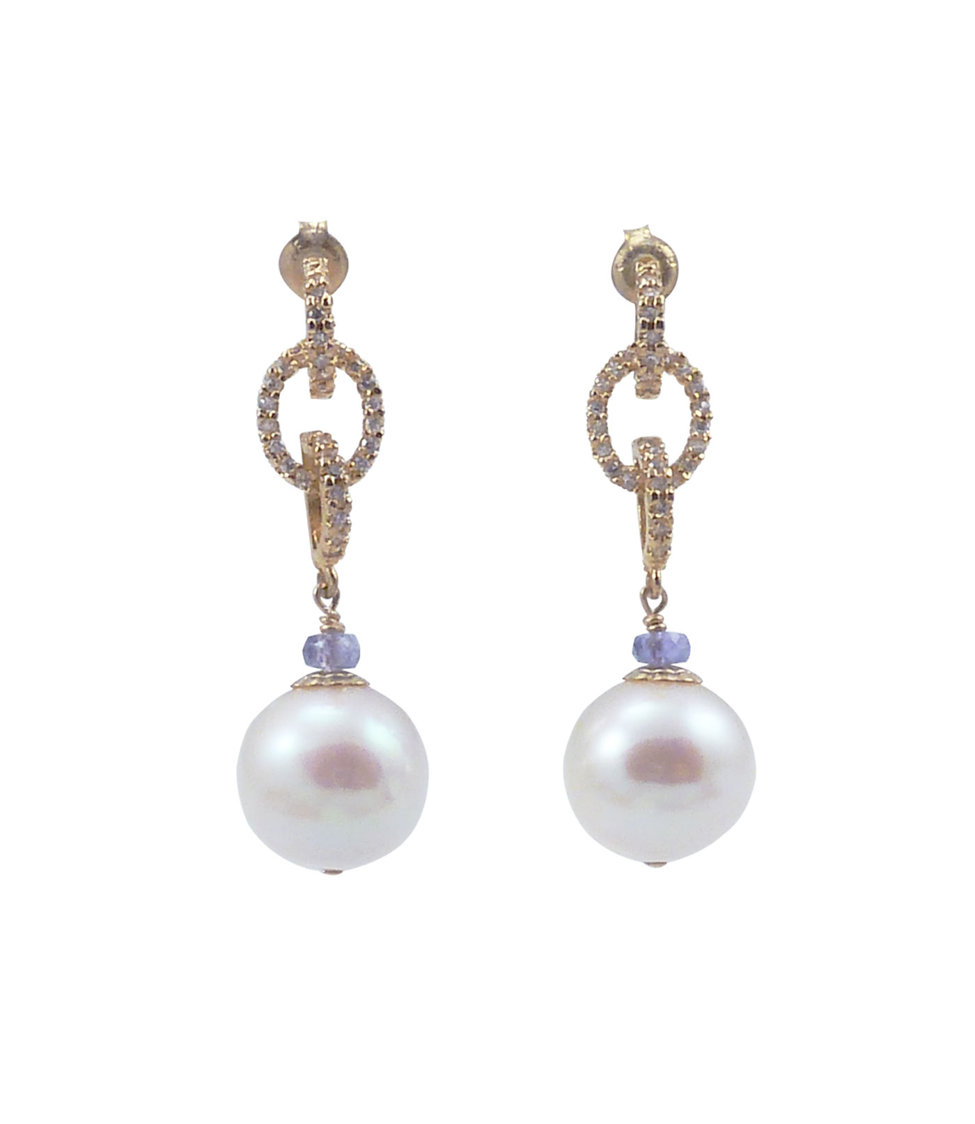 Designer pearl earrings white