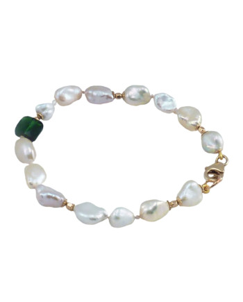 Designer pearls bracelet keshi pearls created by Jewelry Olga Montreal Canada
