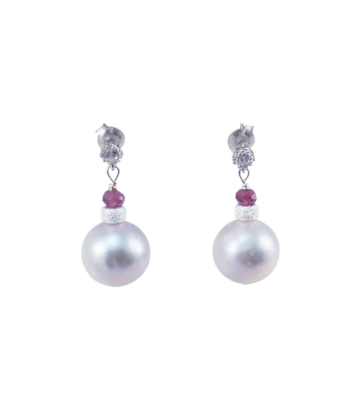 Designer pearl earrings grey pearls. Modern pearl jewelry