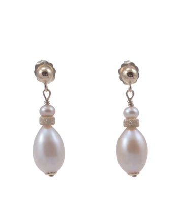 Designer pearl jewelry with pink pearls by Jewelry Olga Montreal Canada