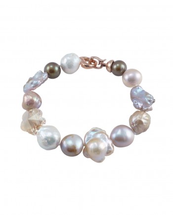 Pearl bracelet olive-green pearls by Jewelry Olga Montreal Canada