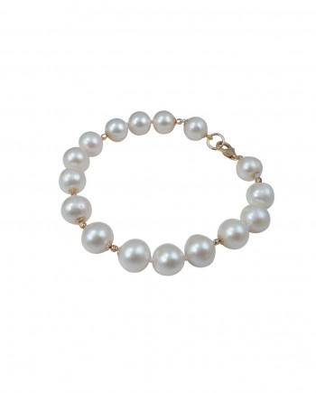 Designer pearls bracelet white by Jewelry Olga Montreal Canada