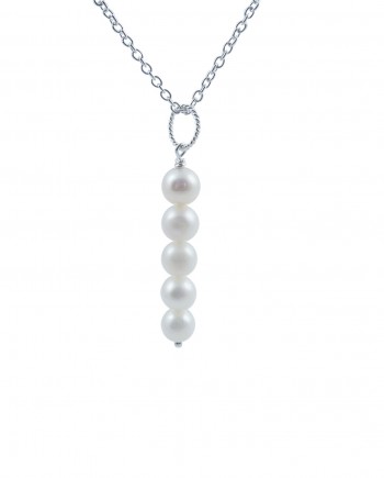 Designer pearl pendant white pearls by Jewelry Olga Montreal Canada