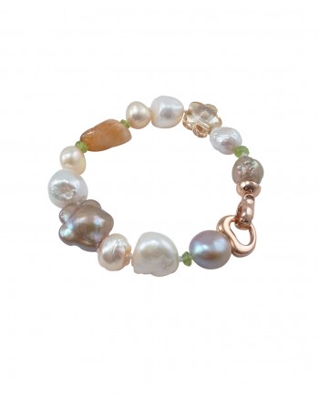 Designer pearls bracelet citrine by Jewelry Olga Montreal Canada