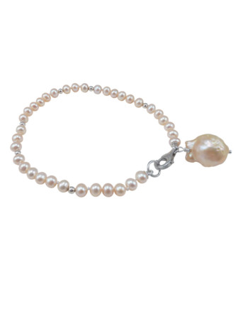 Designer pearl bracelet baroque by Jewelry Olga Montreal Canada