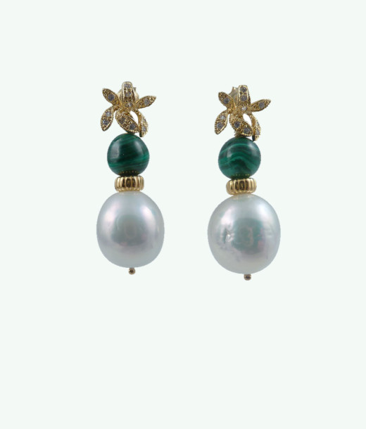 Malachite and pearl collection