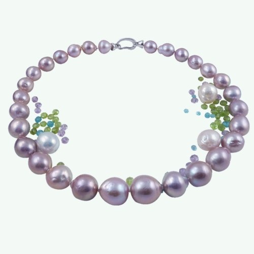 Unique pearl jewelry colored bracelet
