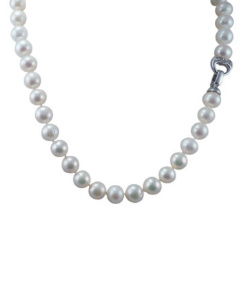 Classic white pearl necklace . Wedding pearl jewelry by Jewelry Olga Montreal Canada